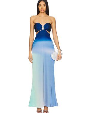 baobab cabana one shoulder ombre dress Baobab Collection | Dresses | Nwt Baobab Cabana Dress Inpapagayo One  Shoulder Maxi Dress Swim Coverup Kaftan